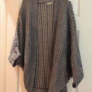 Joan Vass Textured Gray Sweater